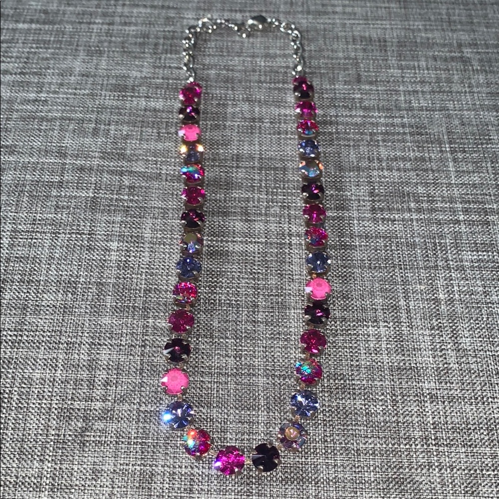 Elegant Pink and Purple Necklace